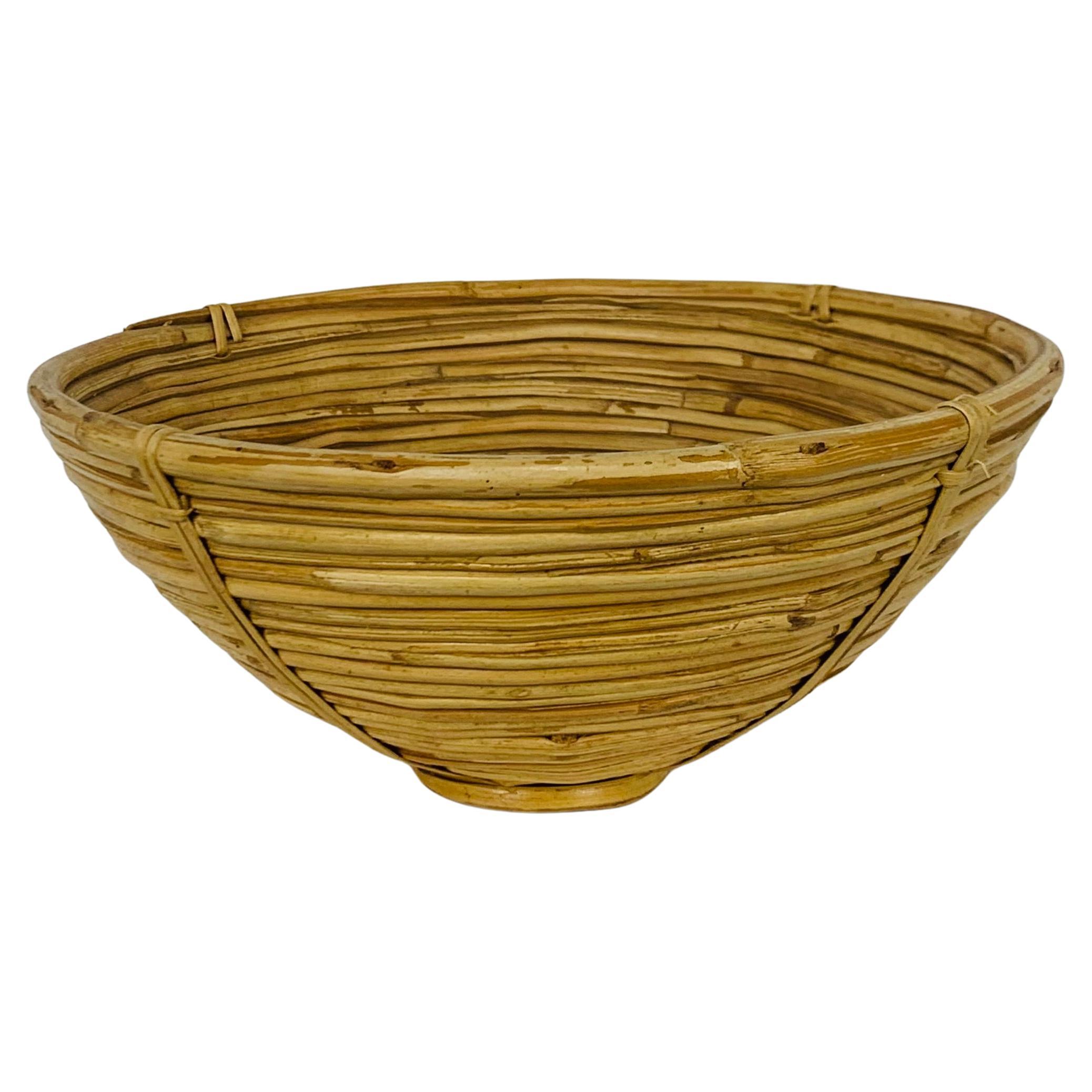 Rattan basket, Italy, 1960's