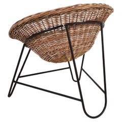 Rattankorb-Sessel, 1960