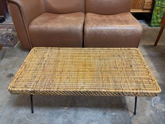 Panchina in rattan di Danny Ho Fong, anni '60 circa