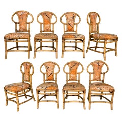 Rattan Bentwood Dining Chairs by Henry Olko, Set of 8