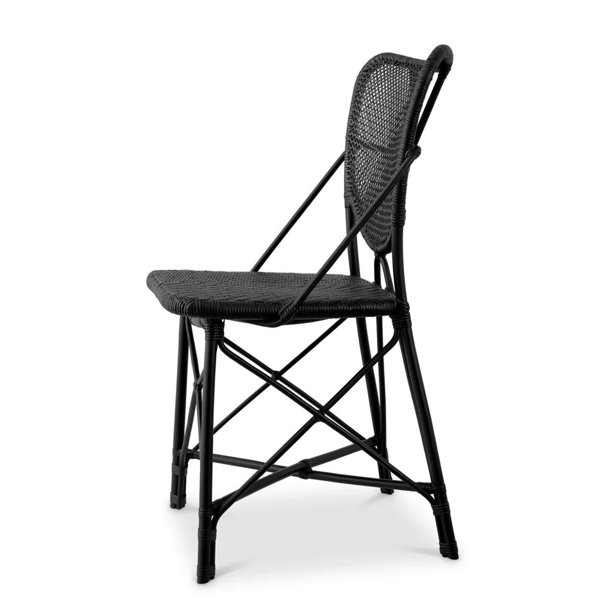 Dipinto Sedia in rattan nera in vendita