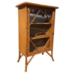 Antique Rattan Bookcase