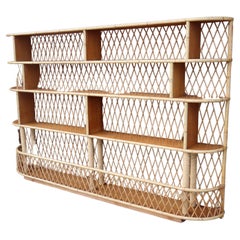 Rattan Bookcase/shelf By Audoux Minet