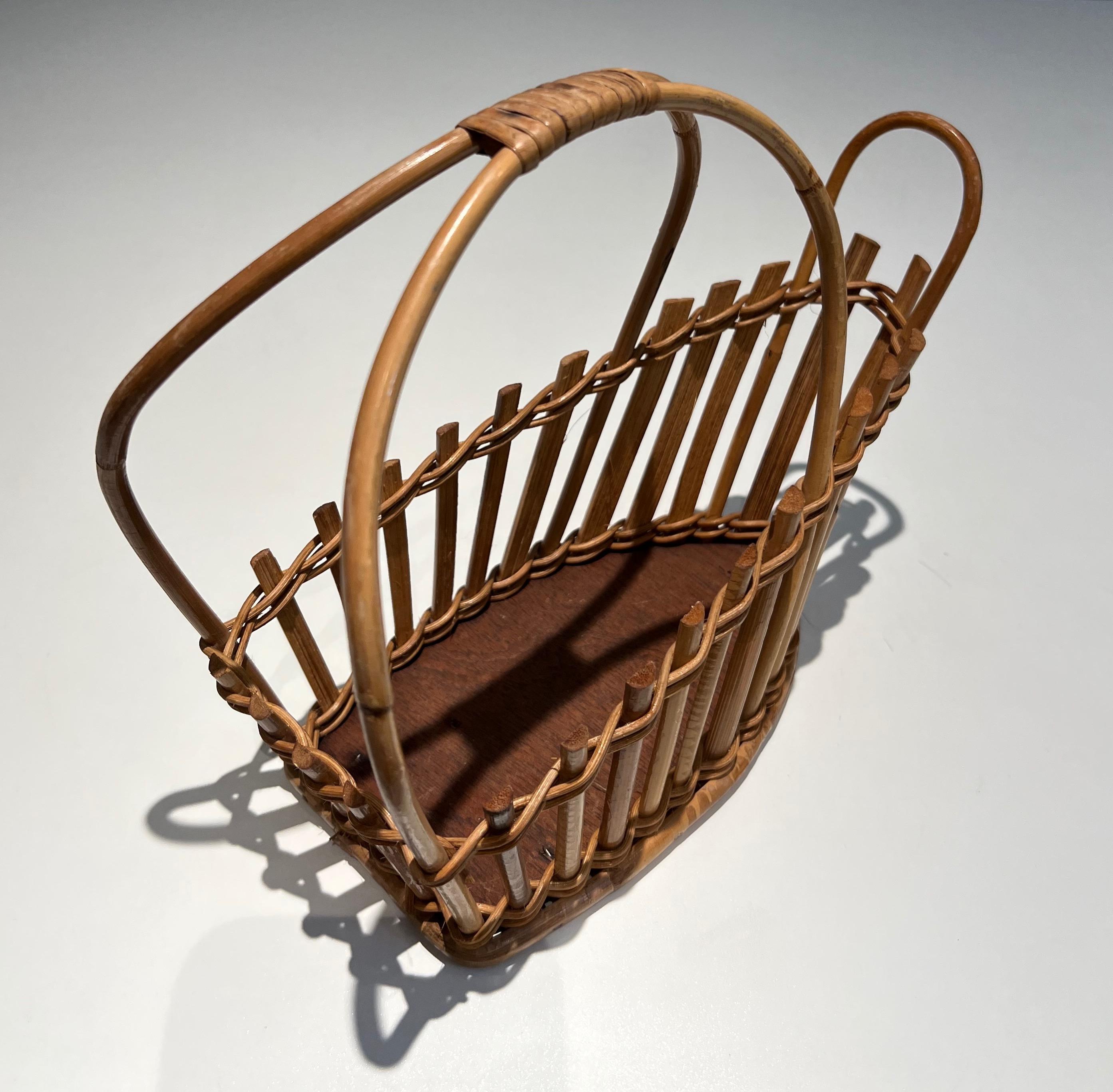 Late 20th Century Rattan Bottle Holder. French. Circa 1970 For Sale