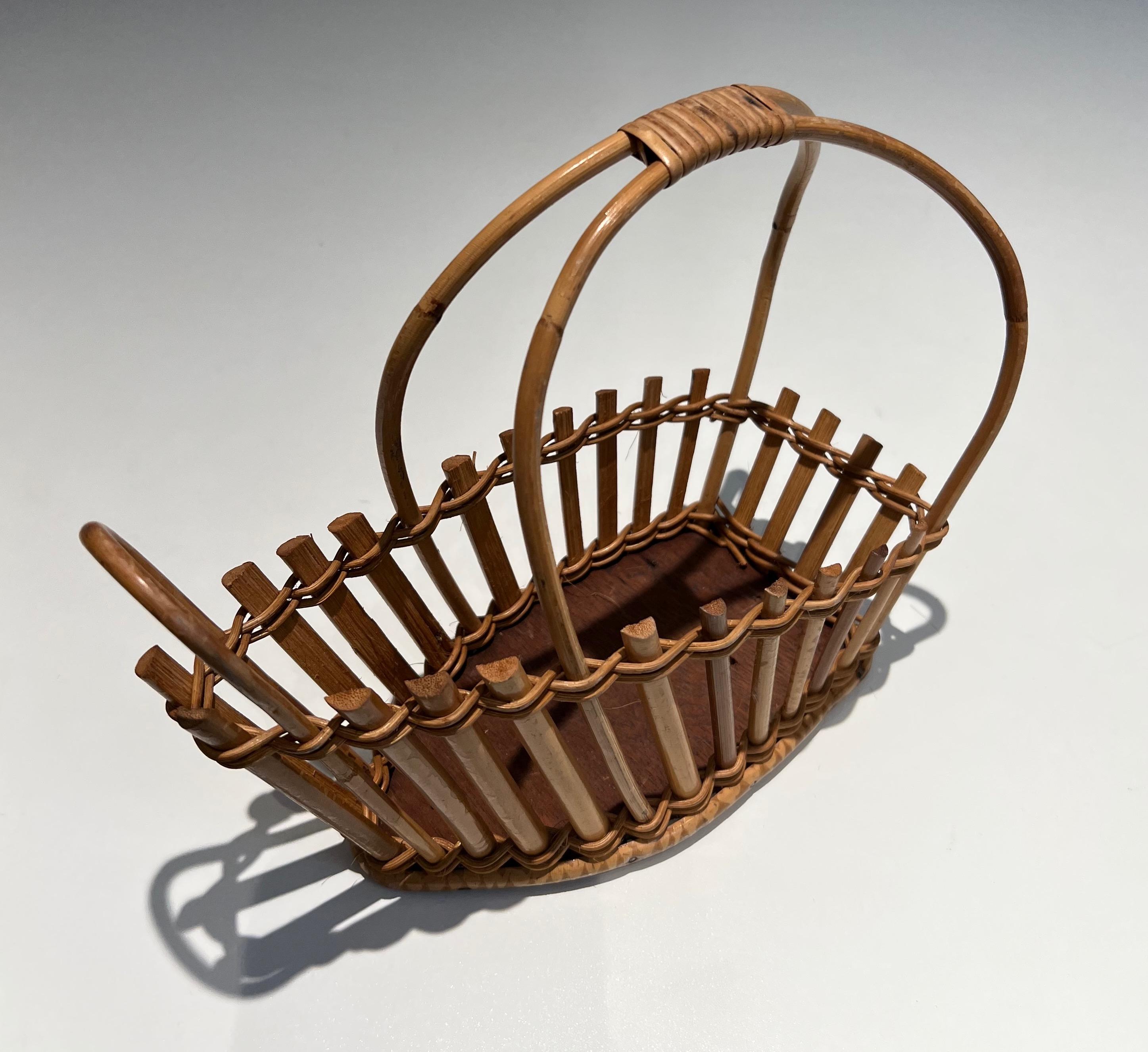 Rattan Bottle Holder. French. Circa 1970 For Sale 4