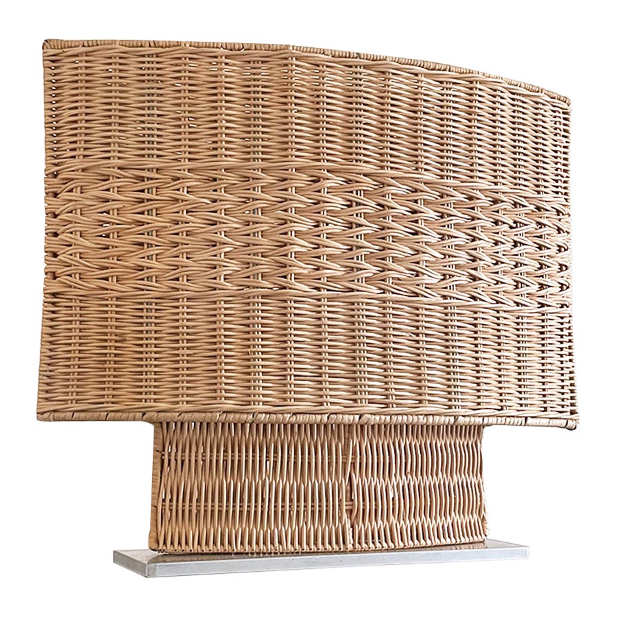 Tischleuchte aus geflochtenem Rattan, von DUNLIN