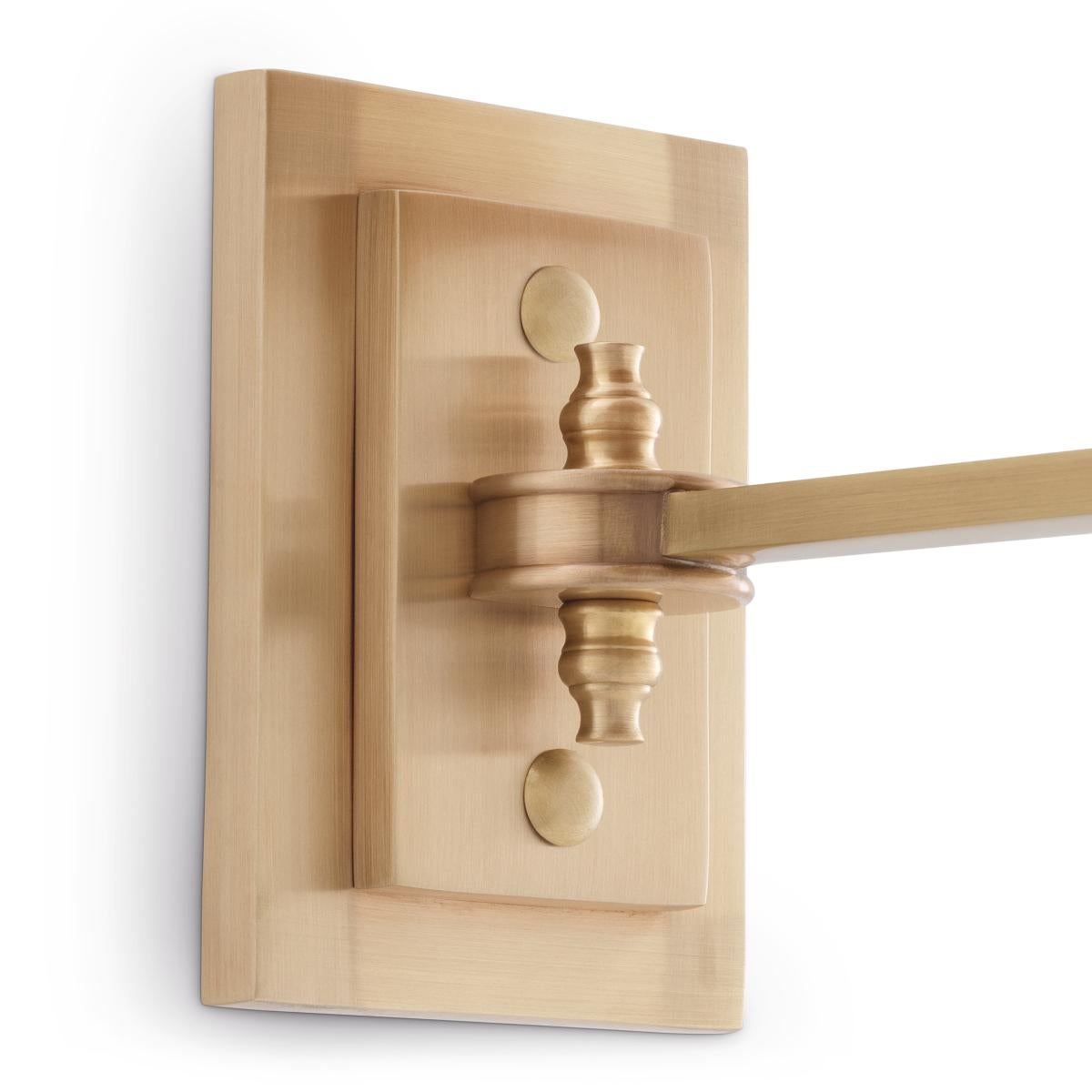 Rattan Brass Single Wall Lamp For Sale 2