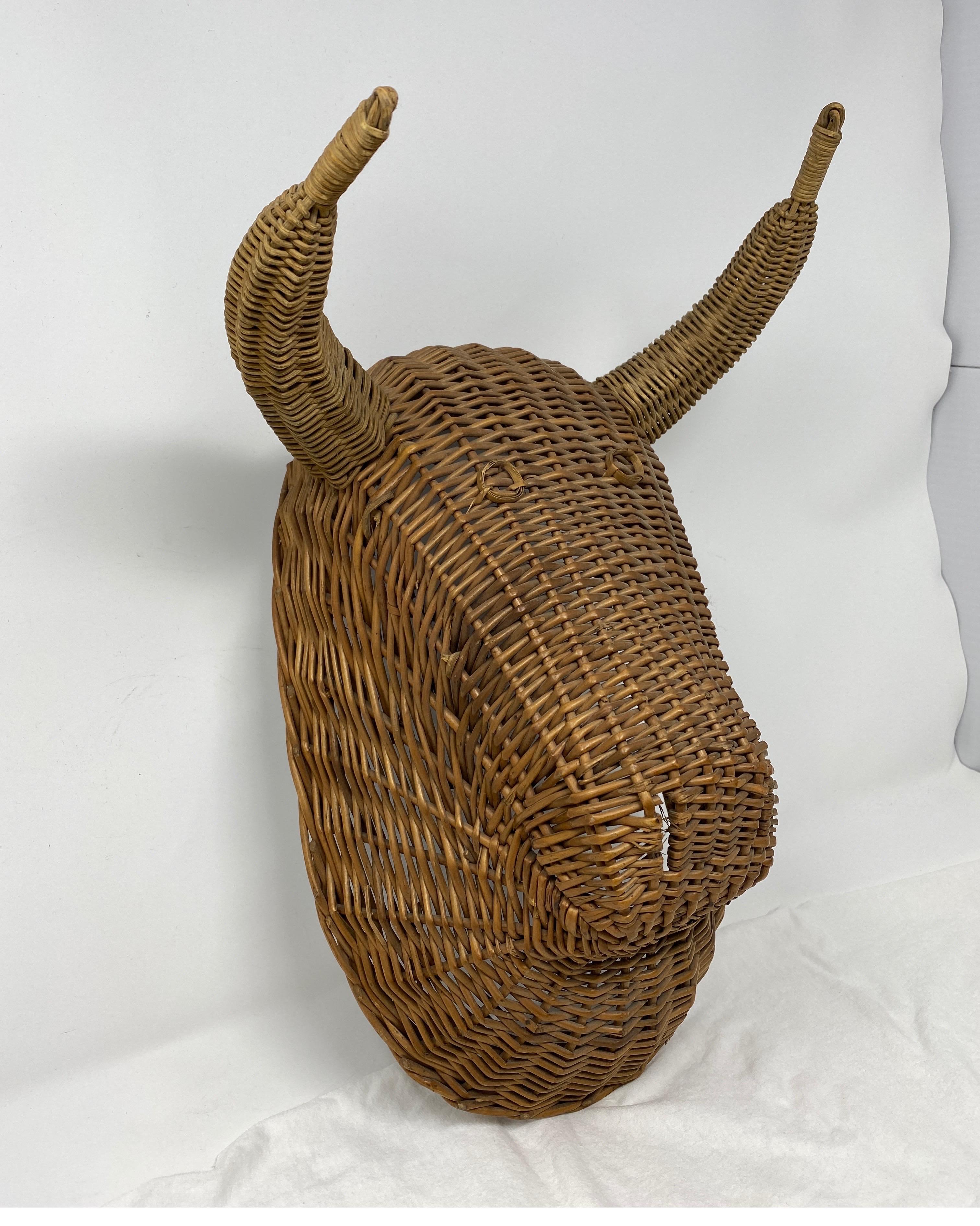 rattan animal head