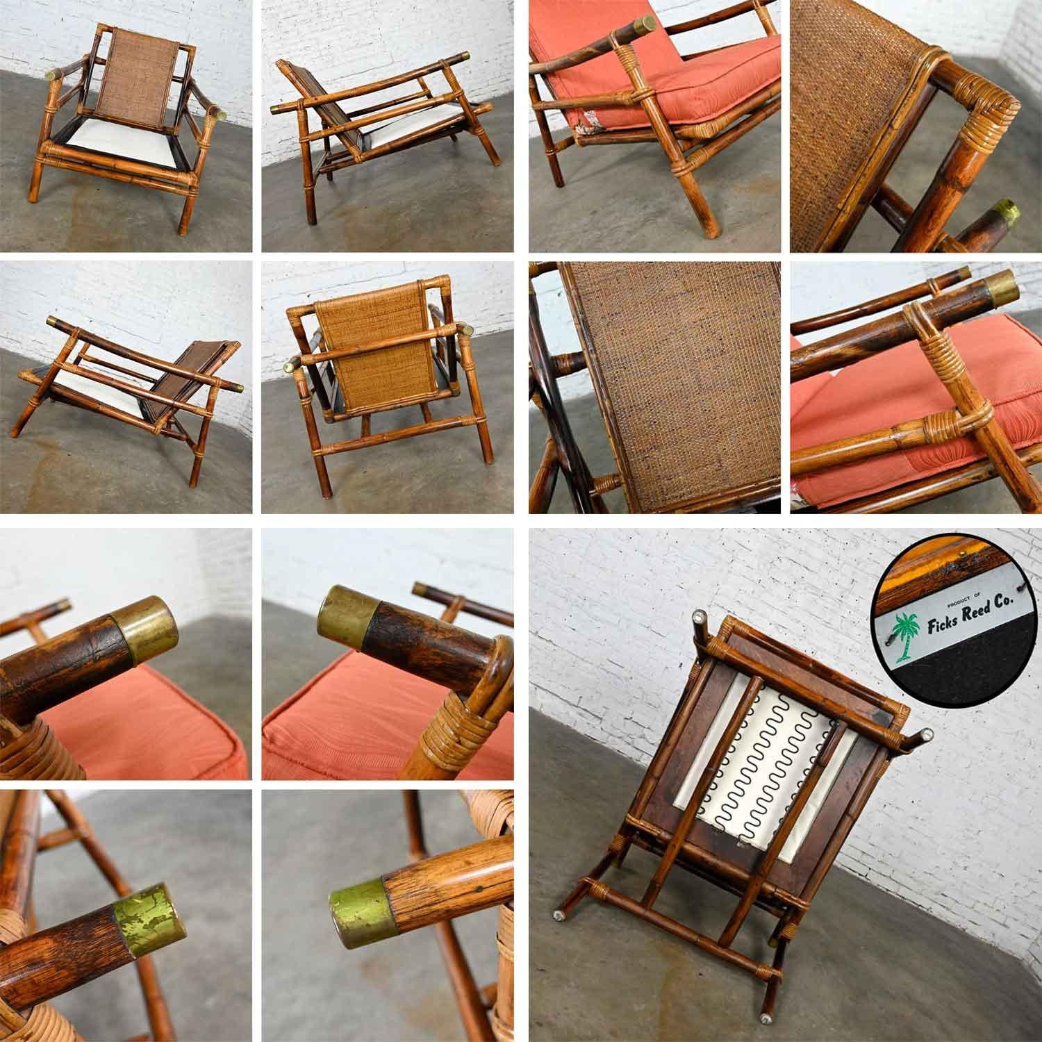 Rattan Campaign Ficks Reed Far Horizons John Wisner 4 Pc Set Sofa Chair 2 Tables 10
