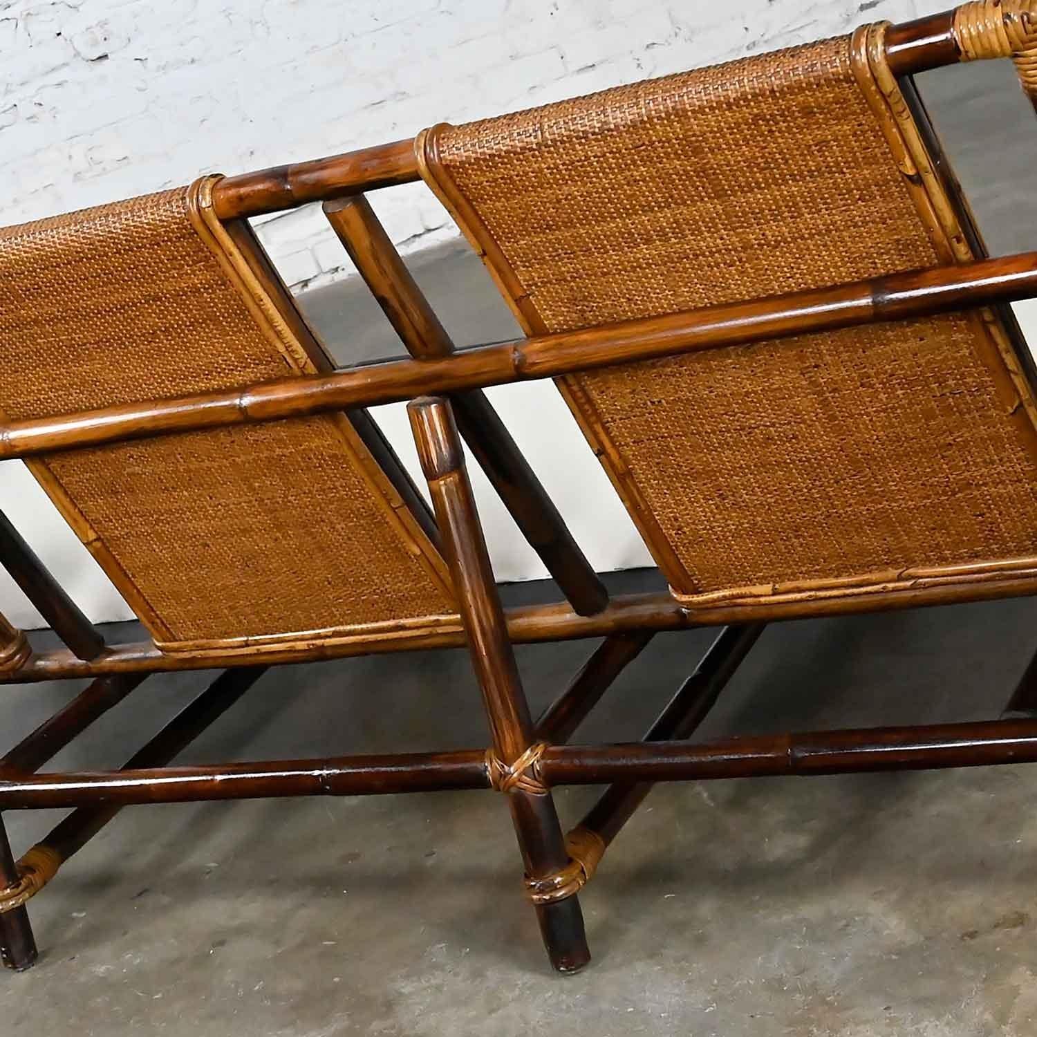 Rattan Campaign Style Ficks Reed Far Horizon Collection Sofa by John Wisner 6