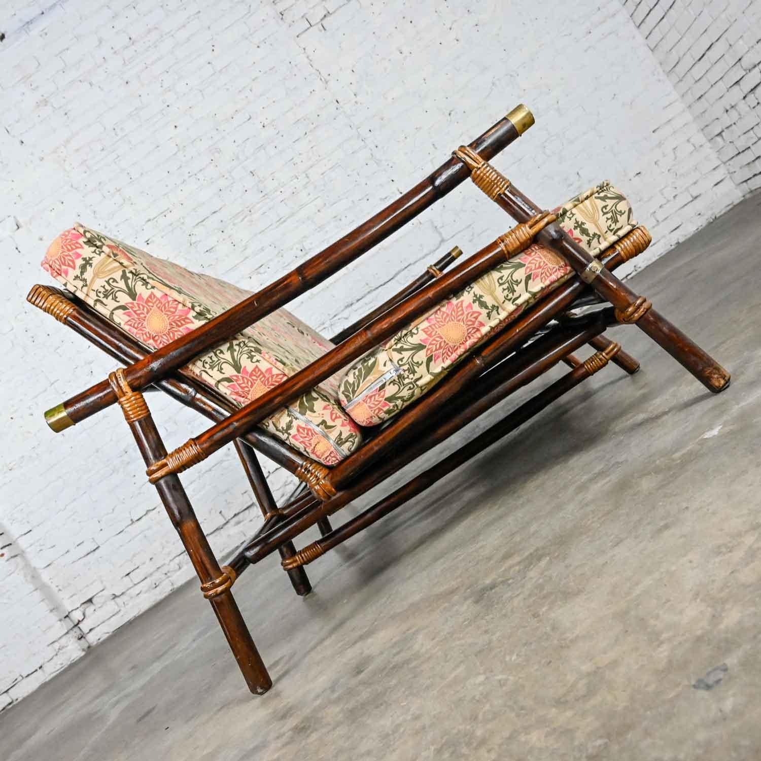 20th Century Rattan Campaign Style Ficks Reed Far Horizon Collection Sofa by John Wisner