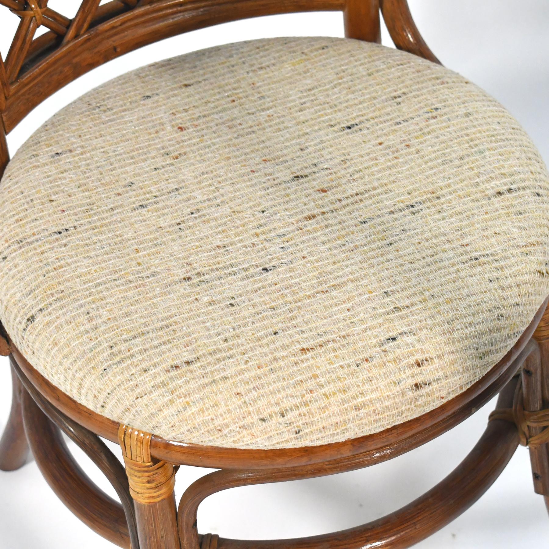 Rattan & Cane Game Table and Chair Set 2