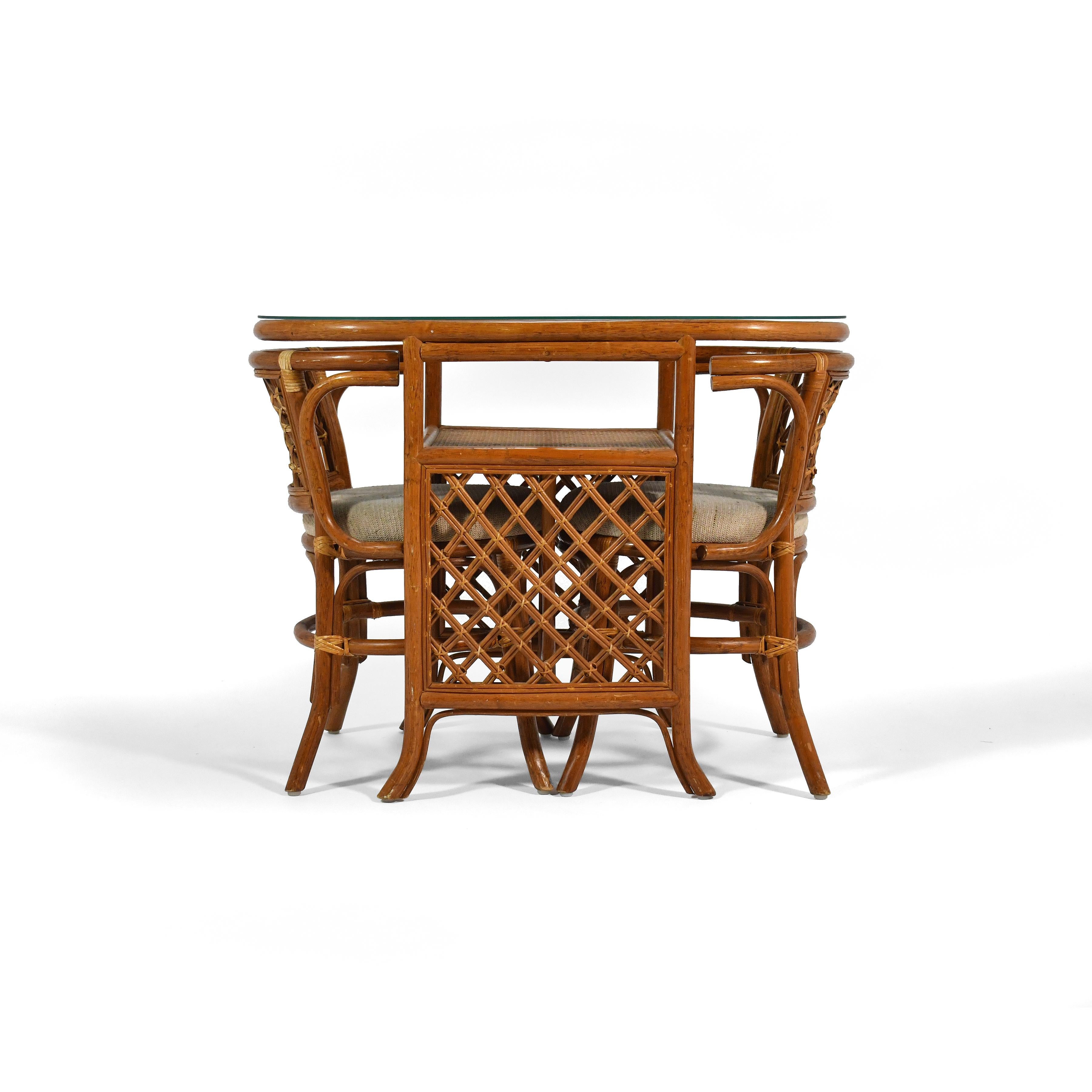 rattan honeymoon table and chairs