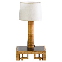 Rattan Cane Wrap Table Lamp