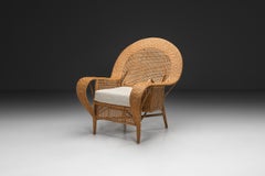 Fauteuil en rotin « Canton » conçu par Kay Fisker pour Robert Wengler, Danemark, vers les années 1960