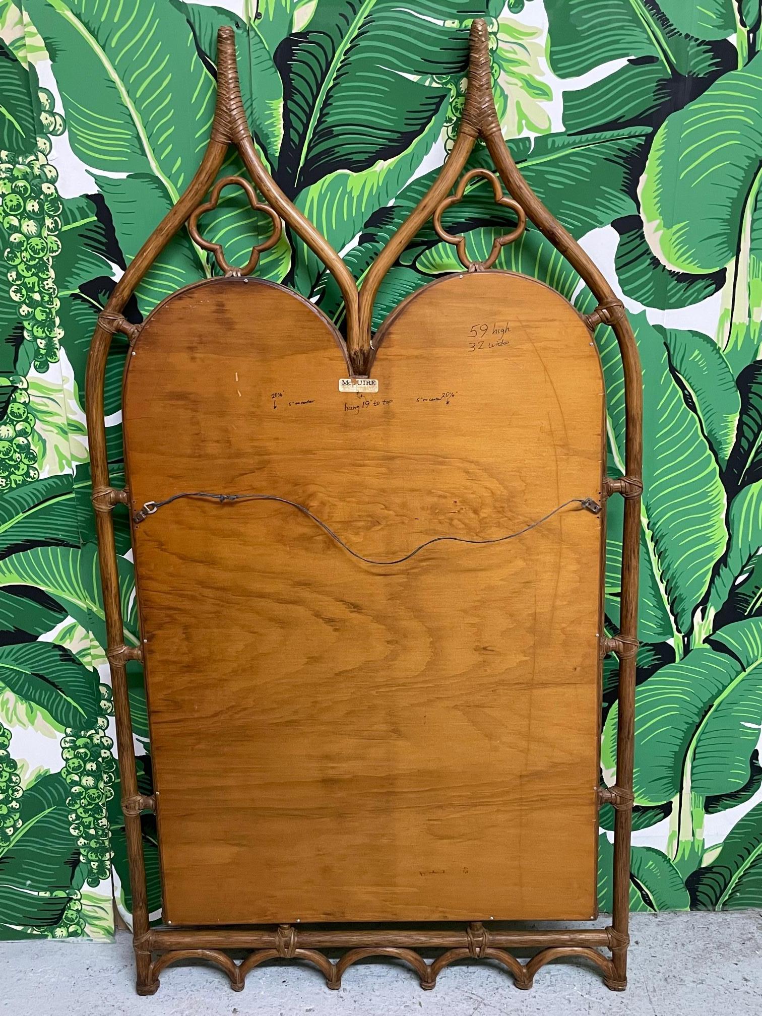 American Rattan Cathedral Mirror by McGuire