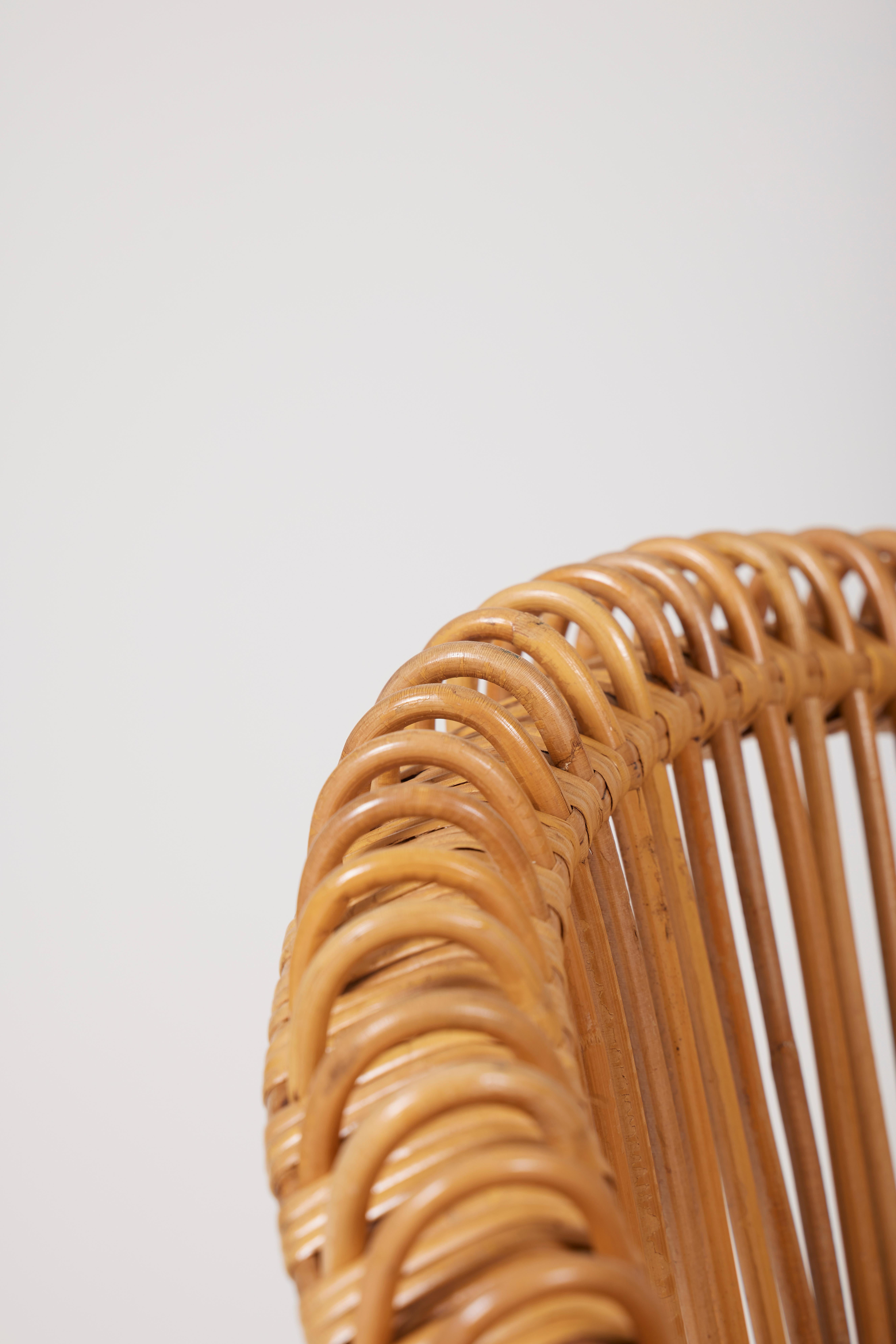 Rattan chair in the style of Janine Abraham, 1950s 9