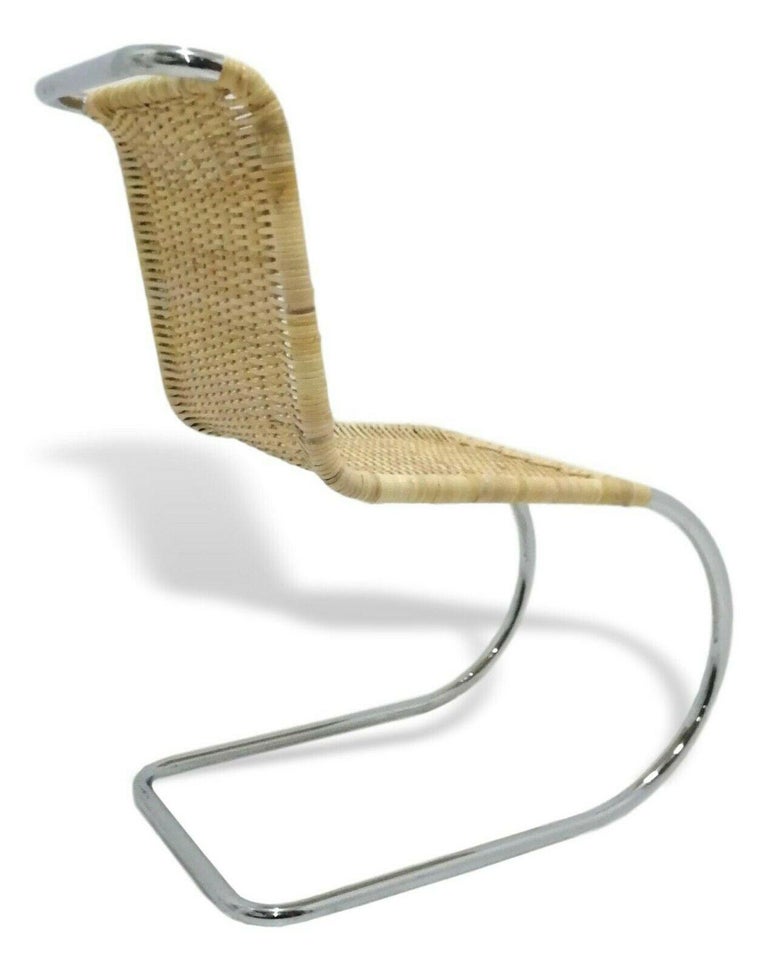 Rattan chair "Mr 10" design Mies Van Der Rohe for Knoll, 1960s at 1stDibs | knoll rattan chair