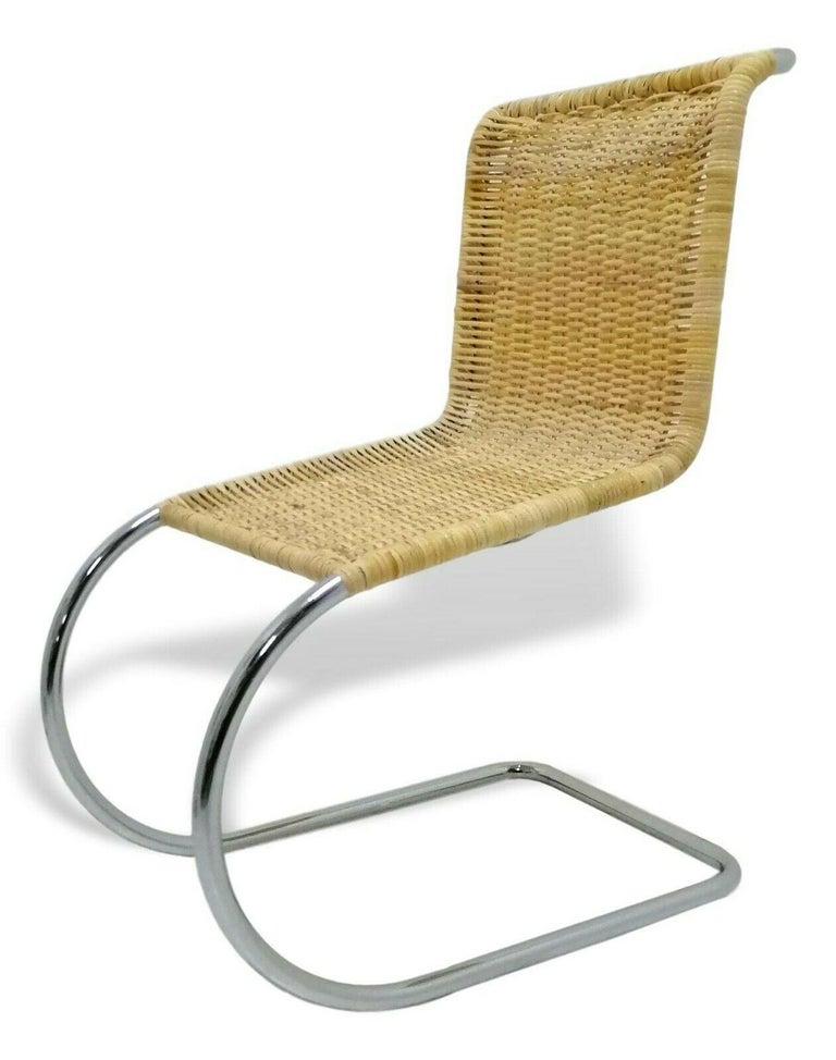 Rattan chair "Mr 10" design Mies Van Der Rohe for Knoll, 1960s at 1stDibs | knoll rattan chair
