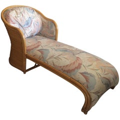 Chaise longue en rotin:: années 1980