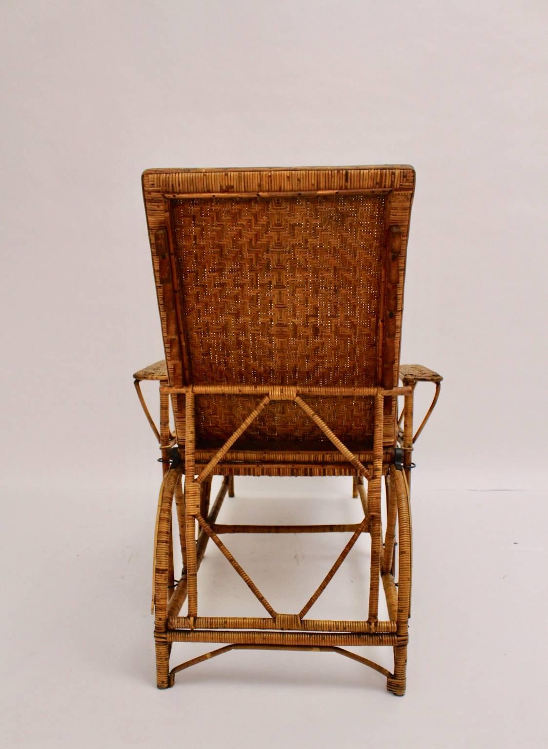 Chaise longue Art Déco vintage par Perret & Vibert attribuée à France des années 1920 Bon état - En vente à Vienna, AT