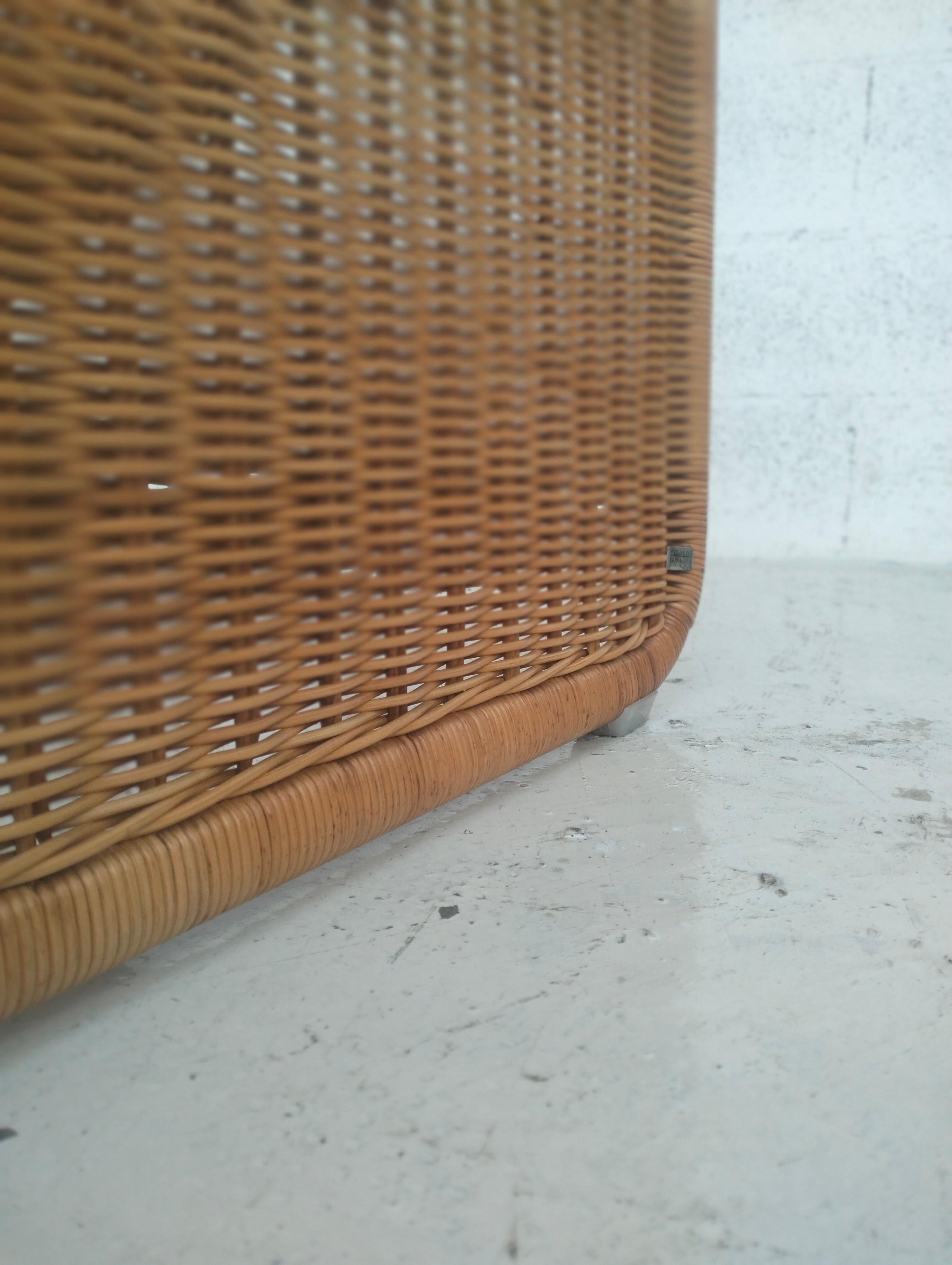 Chaise longue en rotin modèle P3S par Tito Agnoli pour Bonacina années 60, 70 en vente 6