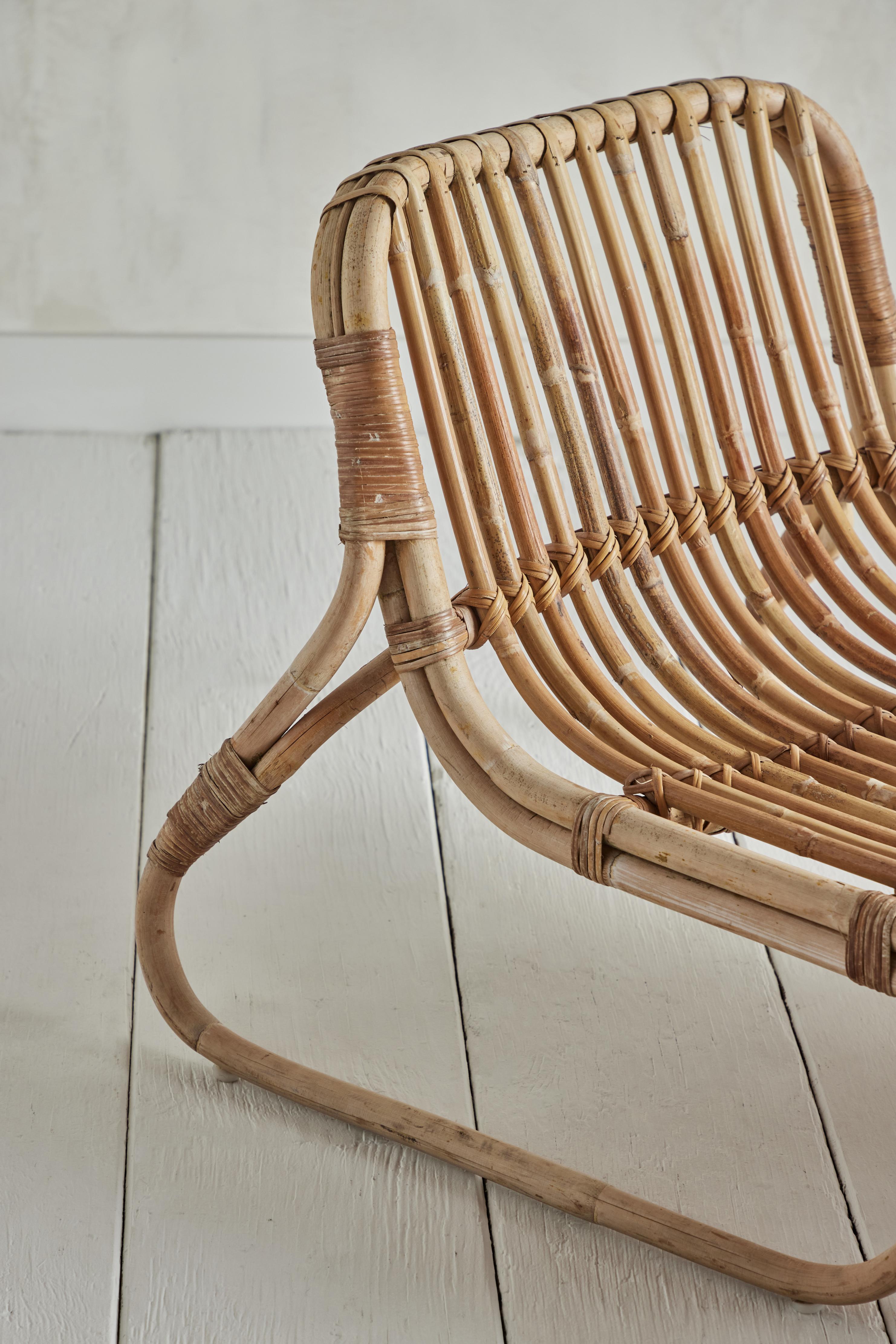 Francese Sedia a sdraio in rattan