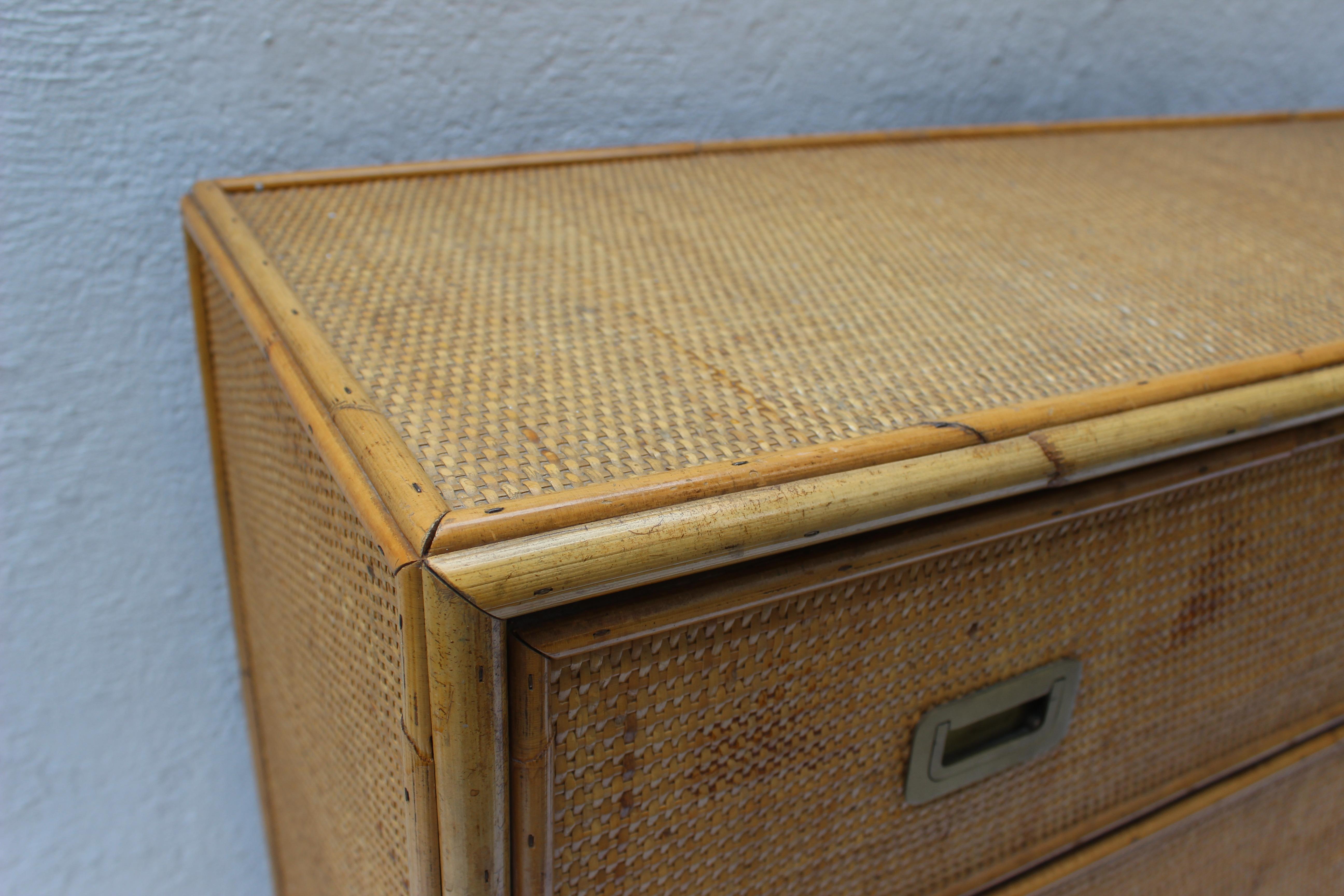 20th Century Rattan Chest in the Style of Bielecky Bros