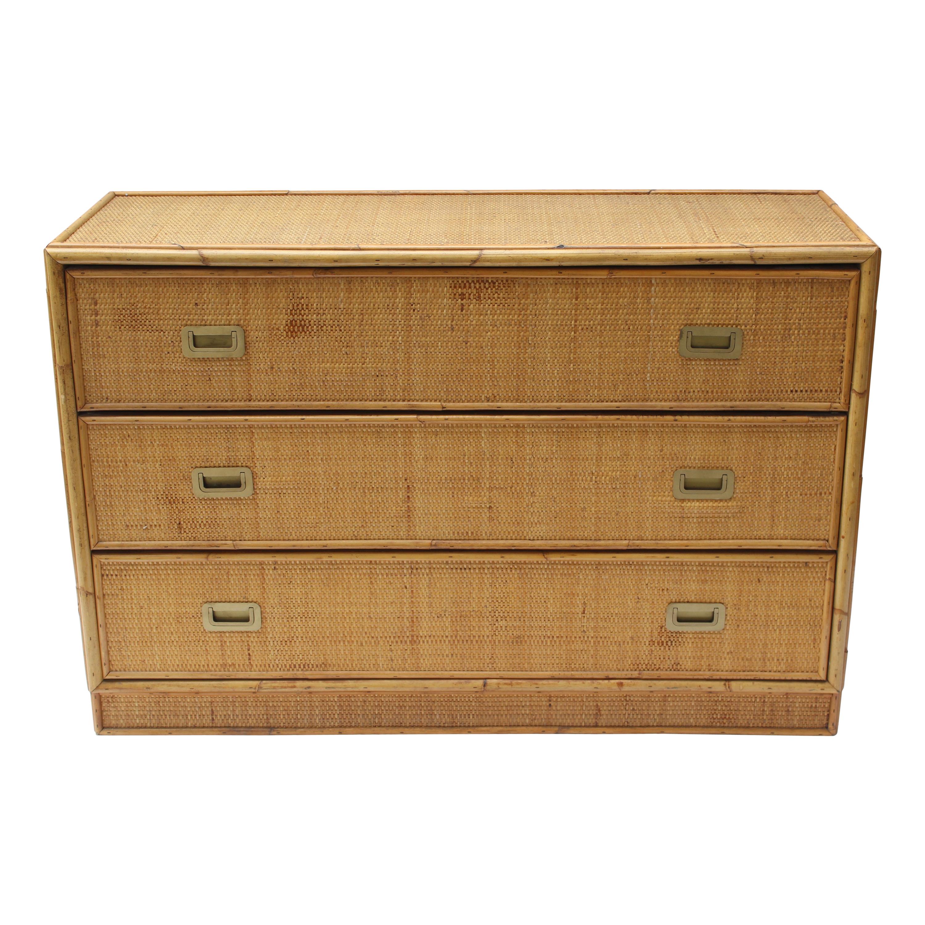 Rattan Chest in the Style of Bielecky Bros