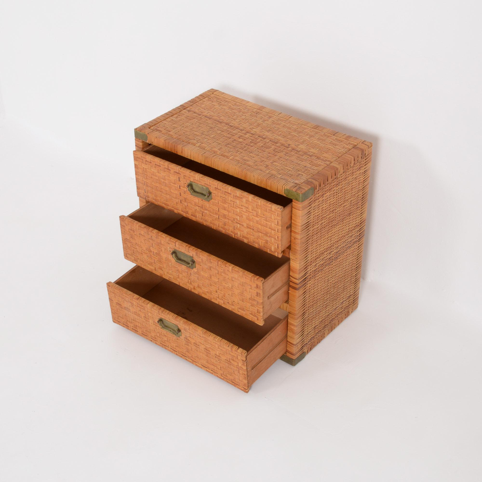 rattan file cabinet