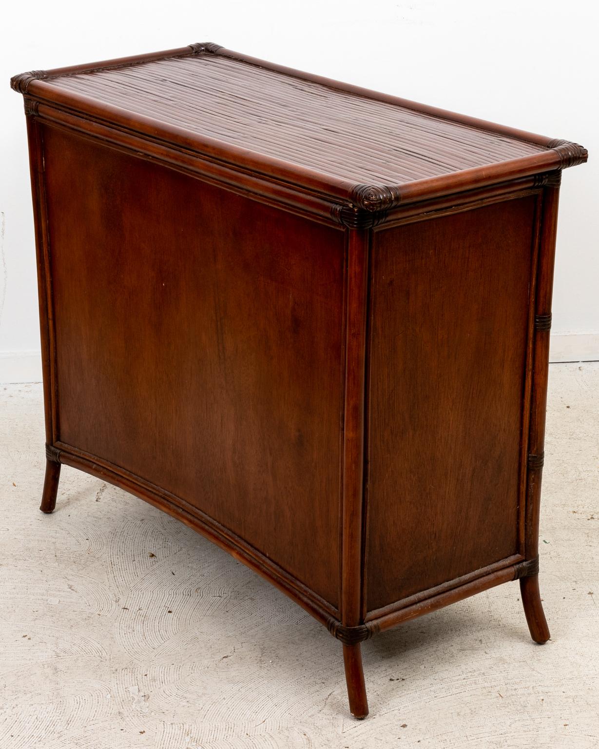 Rattan Chest with Sunburst Detail 4