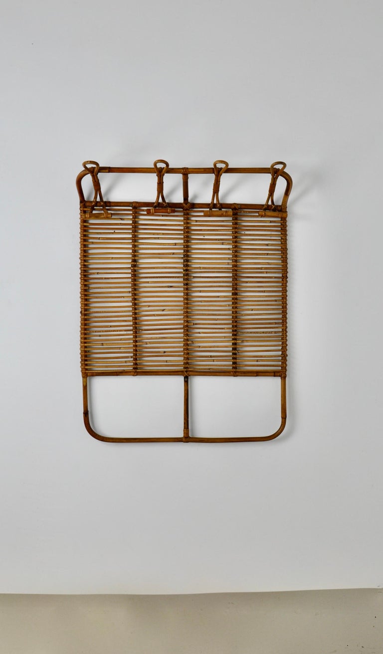 Rattan Coat Rack, 1960s at 1stDibs