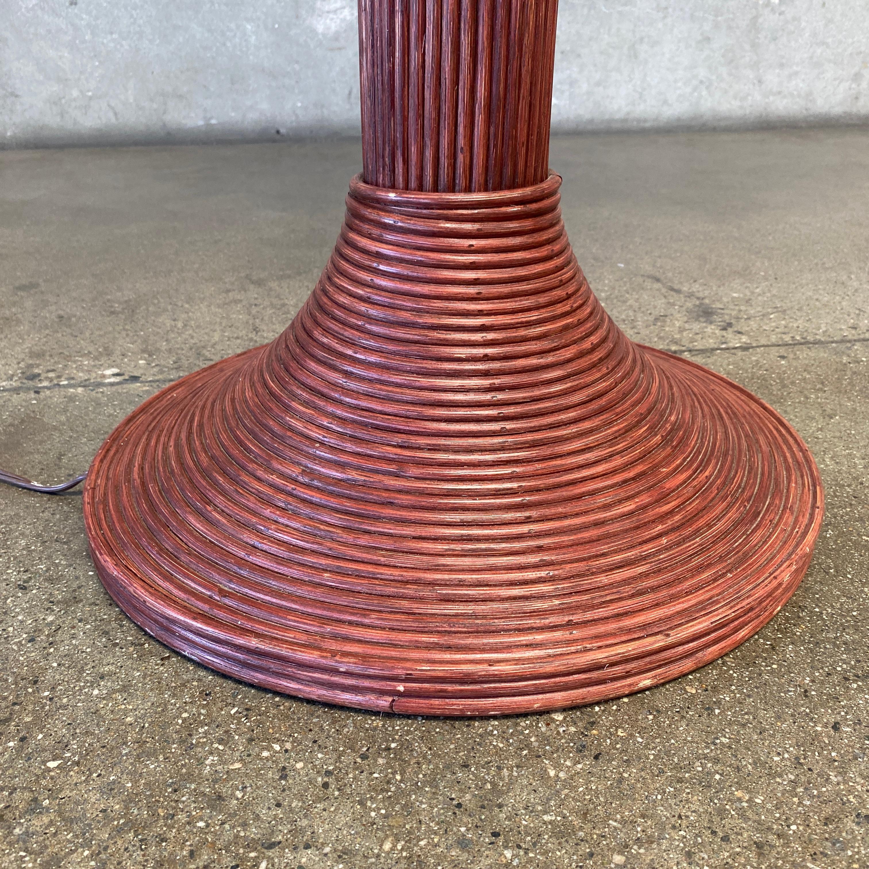 Rattan Coconut Palm Tree Floor Lamp Attributed to Mario Lopez Torres 1970s For Sale 3