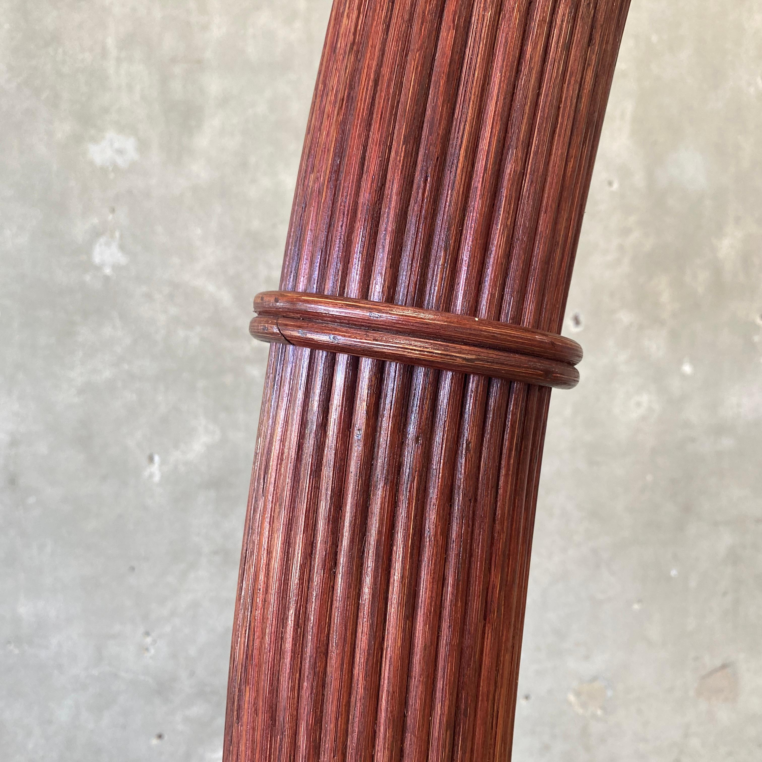 Rattan Coconut Palm Tree Floor Lamp Attributed to Mario Lopez Torres 1970s For Sale 2