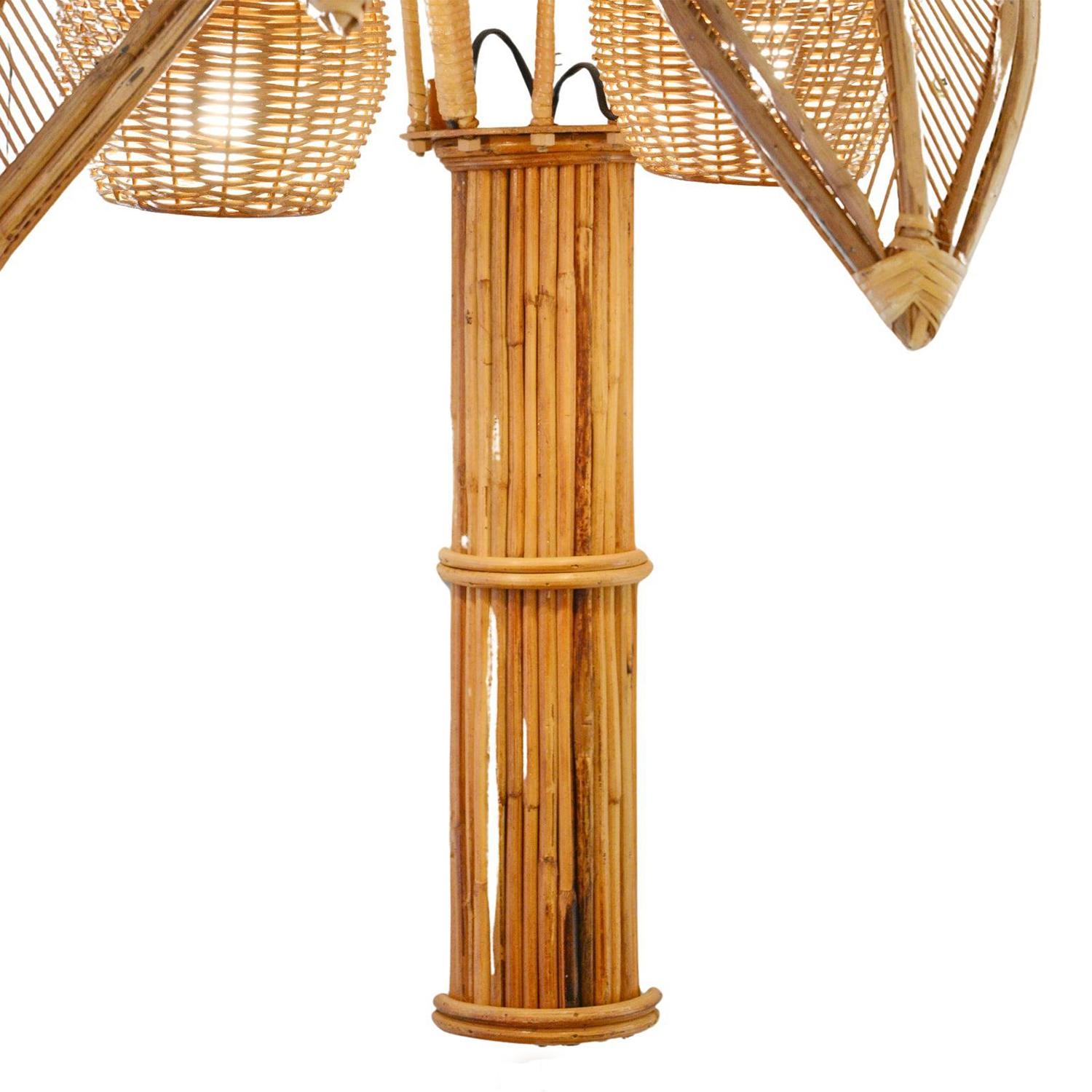 XXIe siècle et contemporain Applique en rotin et noix de coco en vente