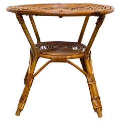 Rattan Coffee or Cocktail Table, Italy, 1960s
