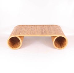 Table basse en rotin