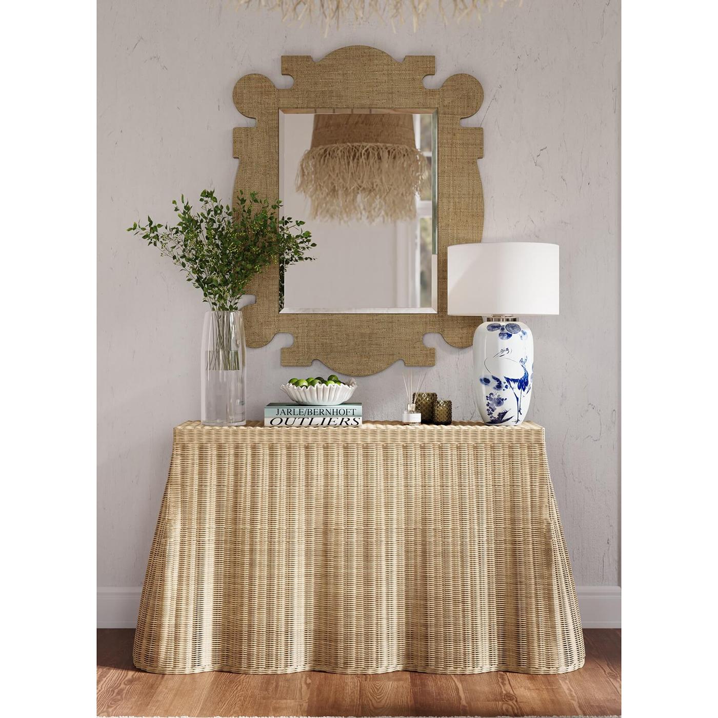 Rattan Console Table For Sale 3