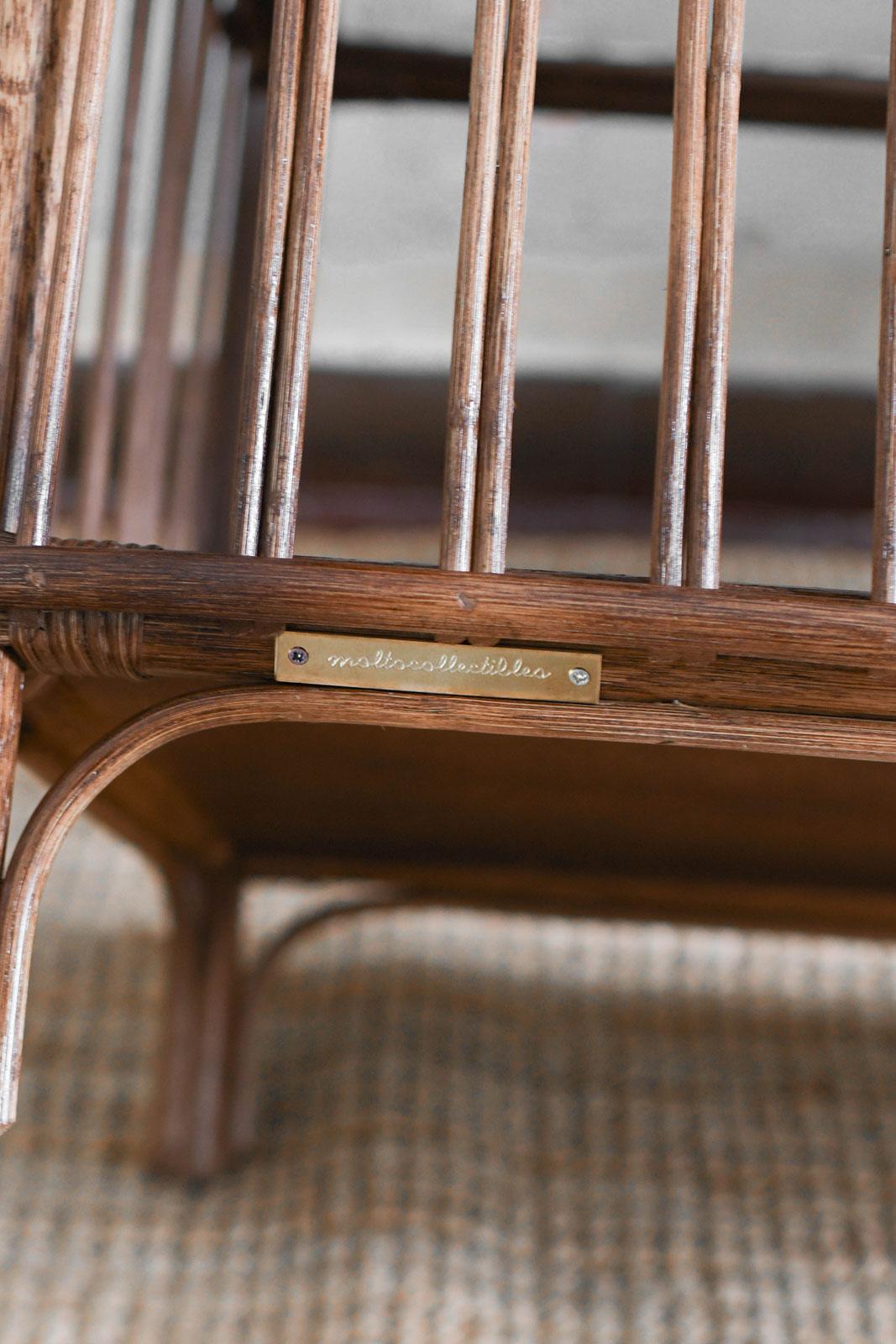 Mesa consola de ratán con tres estantes - Molto Editions en venta 4