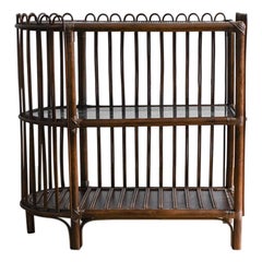 Mesa consola de ratán con tres estantes - Molto Editions