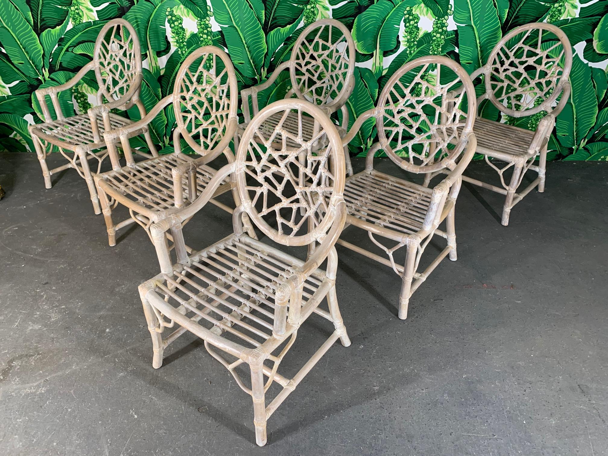 Set of 6 rattan 