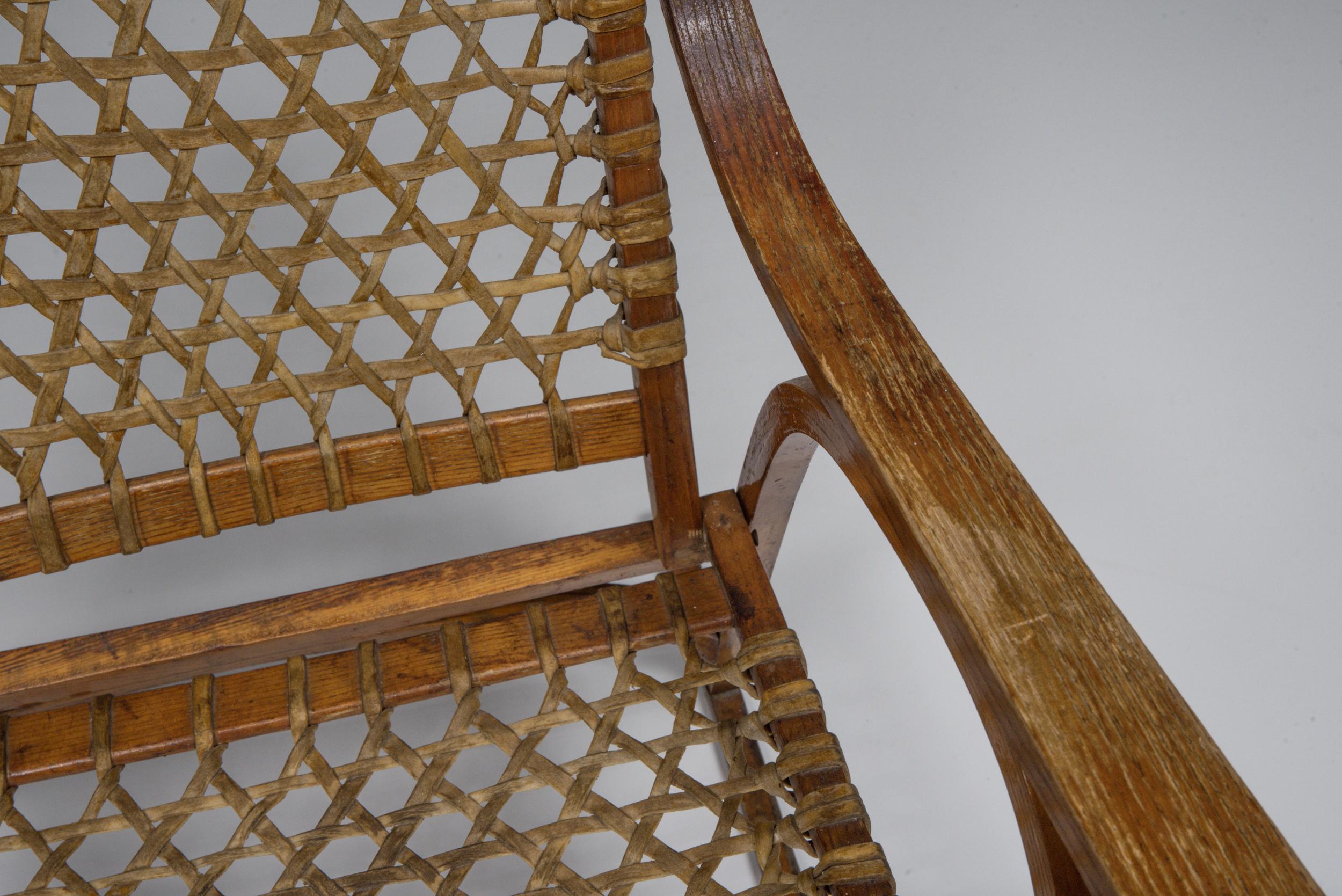 Rattan Craftsman Chair, French, Mid-Century Modern, 1950's 1