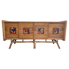 Rattan Credenza by Adrien Audoux & Frida Minet