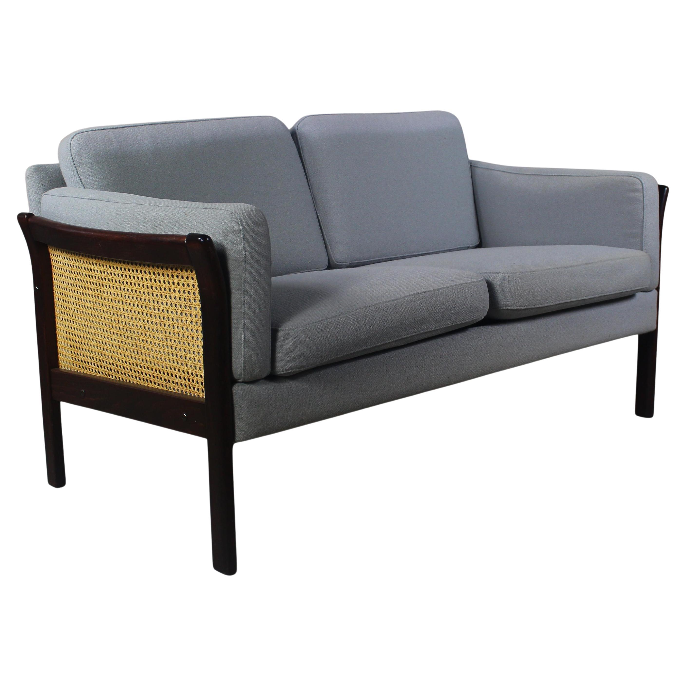 Dänisches Rattan-Sofa, 1970er-Jahre