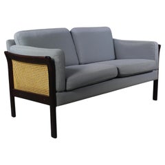 Dänisches Rattan-Sofa, 1970er-Jahre