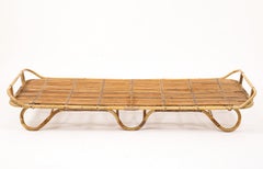 Rattan Daybed in the style of Louis Sognot - France 1960's