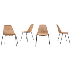 Wicker Dining Chairs by Gian Franco Legler