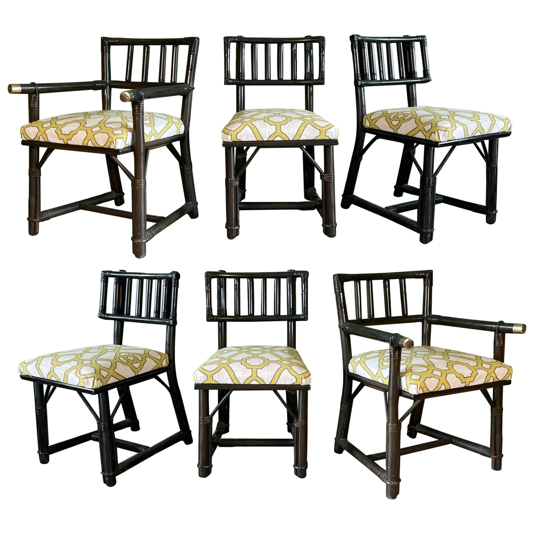 Rattan Dining Chairs by John Wisner for Ficks Reed