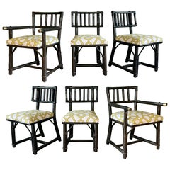 Rattan Dining Chairs by John Wisner for Ficks Reed
