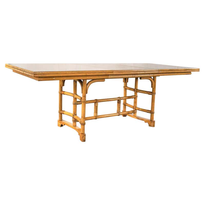 Rattan Ficks Reed Pedestal Dining Table For Sale at 1stDibs